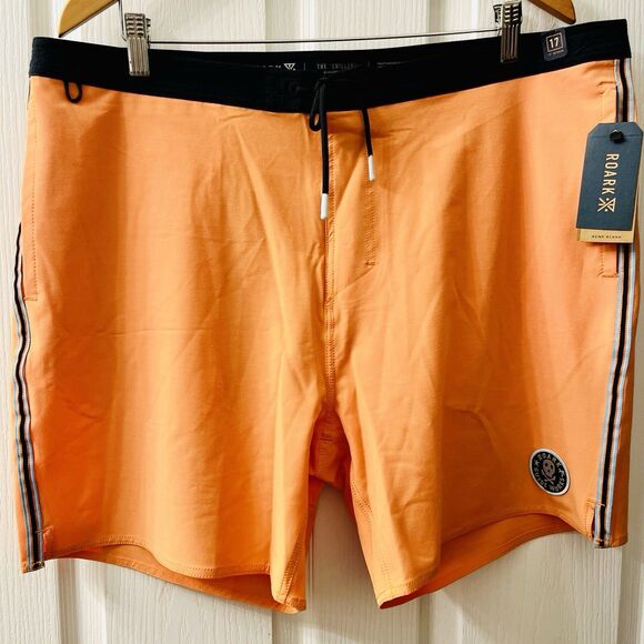 Roark Chiller Mixtape 17” Boardshorts Orange Men's 38 Swim Trunks Shorts RB454 - Picture 1 of 11